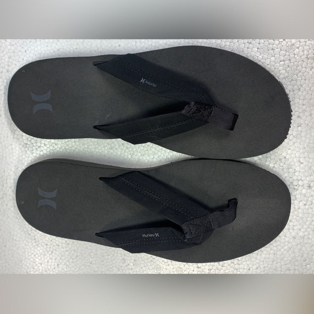 HURLEY Flip-Flops sandals thong mens 11 45 black New
